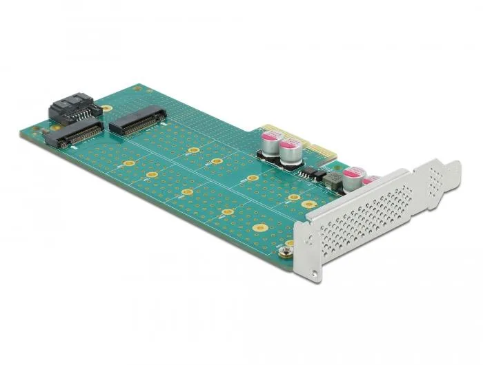 Карта PCI Express x4 Delock към 1x M.2 Key B + 1x M.2 NVMe M.2 Key M, Low Profile - Image 4
