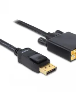 Alternative view of Кабел Delock DisplayPort мъжко - DVI мъжко, 2 м., Черен