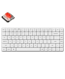 Геймърска механична клавиатура Keychron K3 Pro White QMK/VIA - HS Red
