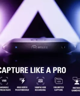 Alternative view of Външен кепчър ELGATO HD60 X, HDR 4K, HDMI