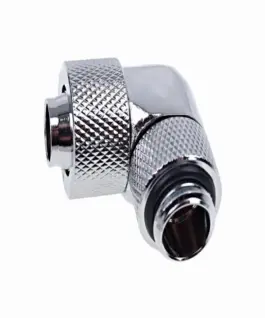 Фитинг Alphacool Eiszapfen Удължител 90° 13/10mm G1/4 Сребрист