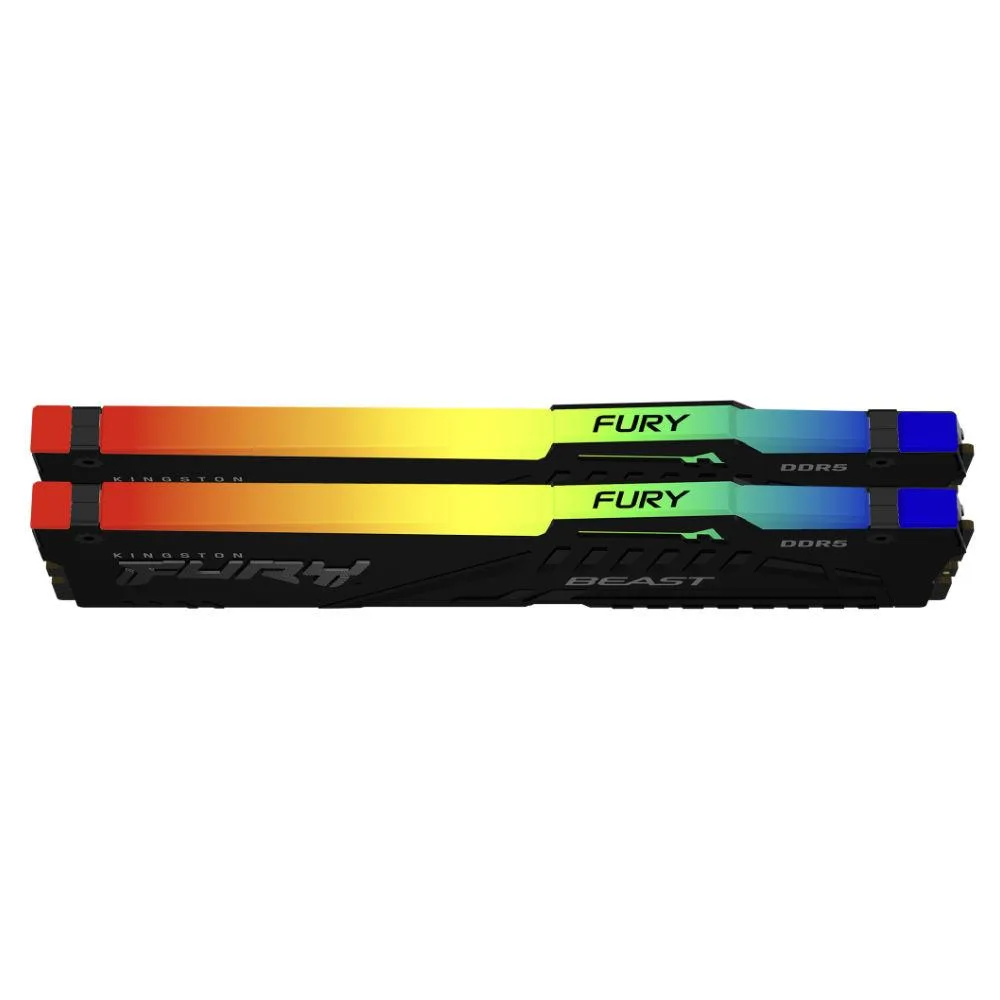 Памет за компютър Kingston FURY Beast Black RGB 64GB(2x32GB) DDR5 6000MHz - Image 2