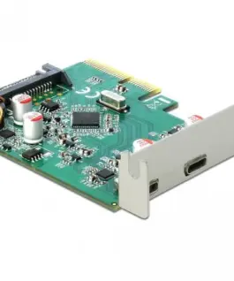 Карта Delock PCI Express x4 към USB-C (USB 3.1 Gen 2) женско 10 Gbps