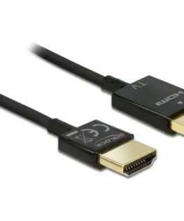 Кабел Delock HDMI-A мъжко - HDMI-A мъжко Ethernet 18 Gbit/s 4K 3 м Черен