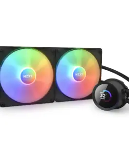 Alternative view of Охладител за процесор NZXT Kraken 280 RGB Black, LCD Display