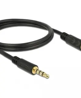 Аудио кабел Delock Стерео 4 пинов 3.5мм жак мъжко 1м