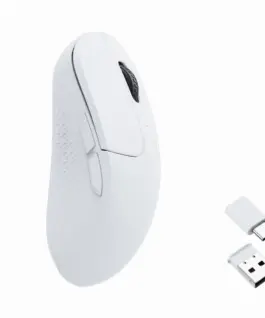 Alternative view of Геймърска Безжична мишка Keychron M3 Mini 1000Hz, Matte White