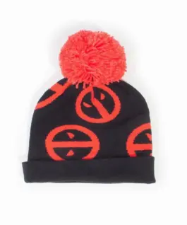 Alternative view of Комплект шал и шапка DIFUZED Deadpool, Symbol, Черен/Червен