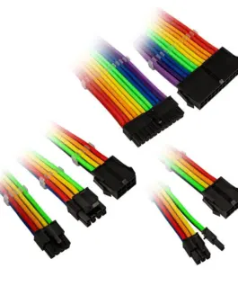 Alternative view of Комплект оплетени кабели Kolink Core, Rainbow