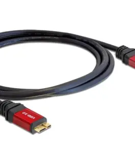 Кабел Delock  USB-A мъжко - USB Micro-B мъжко 2 м Premium Екраниран