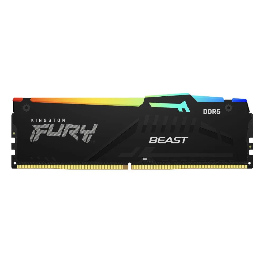 Памет за компютър Kingston FURY Beast Black RGB 64GB(2x32GB) DDR5 6000MHz - Image 3