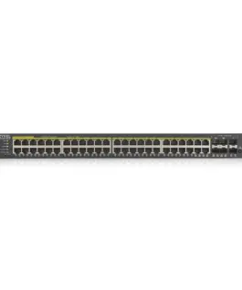 Alternative view of Суич ZYXEL GS1920-48HP, 44х GbE порта, 4х Combo порта SFP/RJ-45, Управляем, Монтаж в шкаф