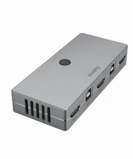 KVM превключвател Hama Connect2Switch 4-портов USB HDMI Вкл. кабели