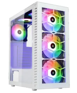 Кутия за компютър Kolink Observatory HF ARGB TG Mid-Tower Бяла