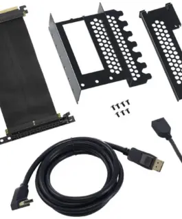 Универсален брекет и кабел за вертикален монтаж за видео карта CableMod PCIe x16 1x