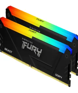 Памет за компютър Kingston FURY Beast Black RGB 32GB(2x16GB) DDR4 3200MHz CL16