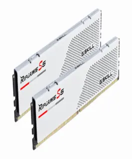 Alternative view of Памет за компютър G.SKILL Ripjaws S5 White, 32GB(2x16GB), DDR5, 5200MHz, F5-5200J3636C16GX2-RS5W