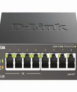Суич D-Link DGS-1008P 4x PoE + 4 x стандартни 10/100/1000 Gigabit