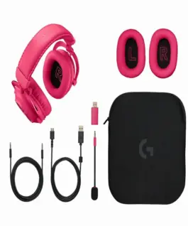Безжични Геймърски слушалки Logitech PRO X 2 Magenta