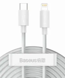 Кабел Baseus TZCATLZJ-02 USB-C към Lightning за бързо зареждане 2 броя PD 20W 1.5м -