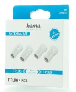 Адаптер HAMA, F-конектор мъжко, Метален, 4 броя - Image 3