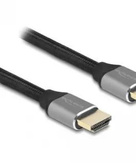 Alternative view of Кабел Delock Ultra High Speed, HDMI мъжко - HDMI мъжко, 48 Gbit/s, 8K 60 Hz, 3 м, Сив
