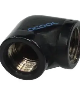 L-конектор Alphacool HF Вътрешна резба G1/4 - G1/4 90° Черен мат