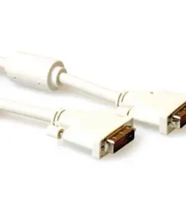 Кабел ACT AK3634 DVI-D мъжко - DVI-D мъжко 10 м Бял Булк