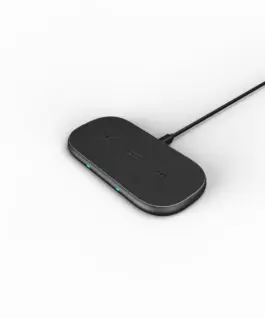 Alternative view of Безжично зарядно RAPOO XC260, Qi, Двойно, 7.5W/10W, Черен