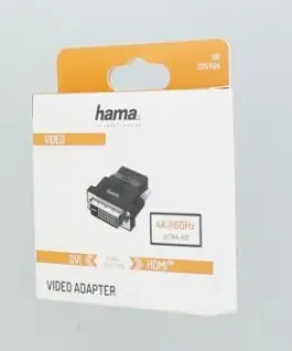 Alternative view of Адаптер HAMA 205169, DVI-D мъжко - HDMI женско, Ultra-HD, 4K, Черен