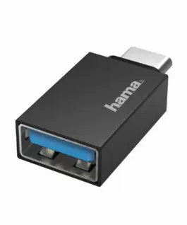 Адаптер HAMA OTG USB-C мъжко-USB 3.2 Gen 1 A женско 5Gbit/s Черен