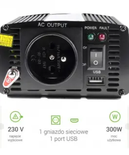 Alternative view of Инвертор GREEN CELL 24V/300W