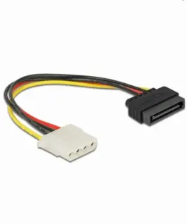 Кабел DeLock Power Cable SATA 15 pin женско към 4 pin женско 20 cm