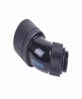 Alternative view of Компресионен фитинг Alphacool, 16/10 - G1/4, 45°, Въртящ се, Черен мат