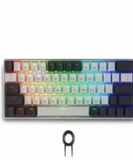 Геймърска безжична клавиатура Spartan Gear Pegasus 2 RGB White/Grey