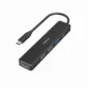 USB-C 5-портов хъб 3х USB-A1x USB-C HDMI4К Черен