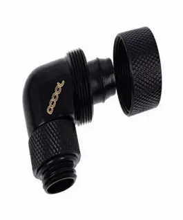 Alternative view of Фитинг Alphacool Eiszapfen, Удължител, 90°, 16/10mm, G1/4, Черен мат