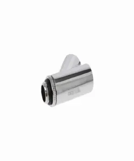 Alternative view of Y-конектор Alphacool Eiszapfen, Въртящ се, 45°, G1/4 външна към 2 x G1/4 вътрешна резба, Сребрист