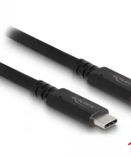Alternative view of Коаксиален кабел Delock USB4 40 Gbps, USB PD 3.1,  1.2 m, Power Range 240 W