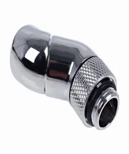Alternative view of Ъглов адаптер Alphacool Eiszapfen, 2 x 45°, G1/4 външна към G1/4 вътрешна резба, Сребрист