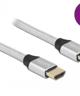 Alternative view of Кабел Delock Ultra High Speed,HDMI мъжко - HDMI мъжко, 48 Gbit/s, 8K 60 Hz, 2 м, Сребрист