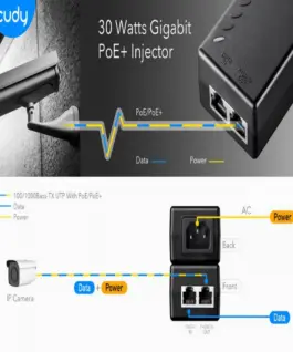 Alternative view of PoE инжектор Cudy POE200, Gigabit PoE+/PoE, 30W, 1 x 10/100/1000Mbps