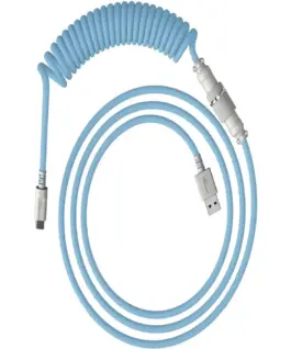 Кабел за клавиатура HyperX Coiled Cable USB-C Light Blue-White