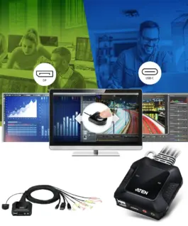 Превключвател KVM ATEN CS52DP, Дву портов USB-C DisplayPort - Image 4