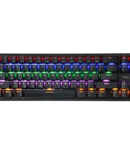 Alternative view of Клавиатура Delux KM32 механична геймърска USB Type-C/Bluetooth v5.0 Rainbow RGB LED