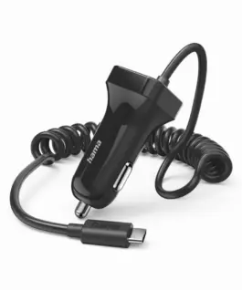 Зарядно за кола HAMA с USB-C кабел 12 W 201609