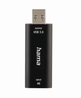 Alternative view of Video Recording стик HAMA 74257, HDMI женско - USB мъжко, 4К,  Черен