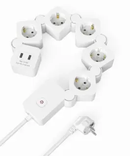 Alternative view of HAMA Разклонител 5 гнезда, USB-A 12 W, 223190