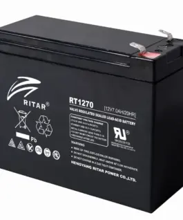 Оловна Батерия RITAR (RT1270) AGM 12V 7Ah 151/ 65/ 94 mm Терминал2