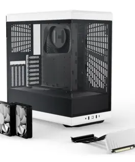 Alternative view of Кутия за компютър HYTE Y40 Tempered Glass, Mid-Tower, Бяло и Черно